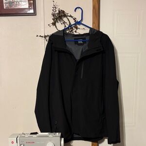 Cool Men's Black Lightweight Jacket never worn front pockets and hooded